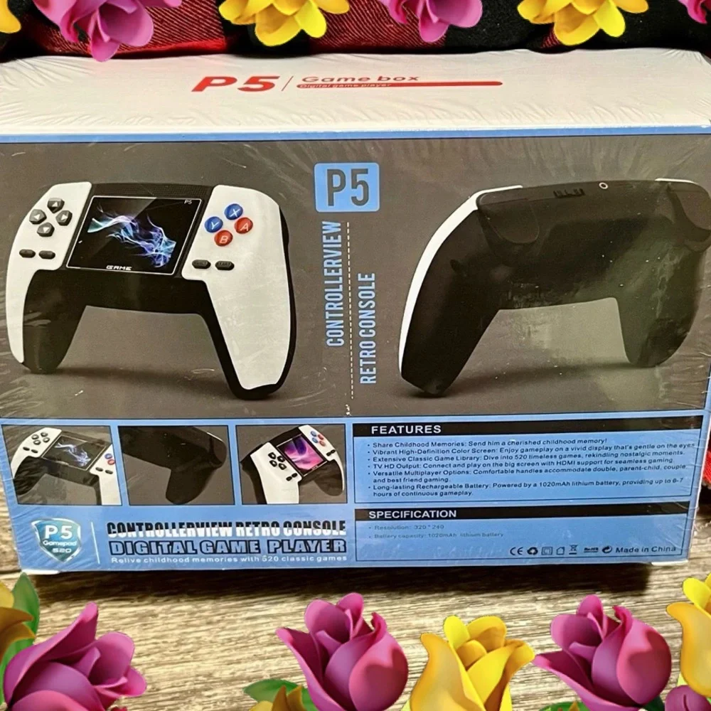 NEW P5 ControllerView Retro Handheld Gaming Console with 520 Classic Games
